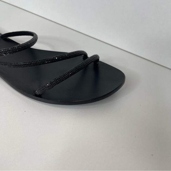 M.GEMI The Azzurra Sandals Italian tubular leather upper with crystals strappy - Picture 3 of 8